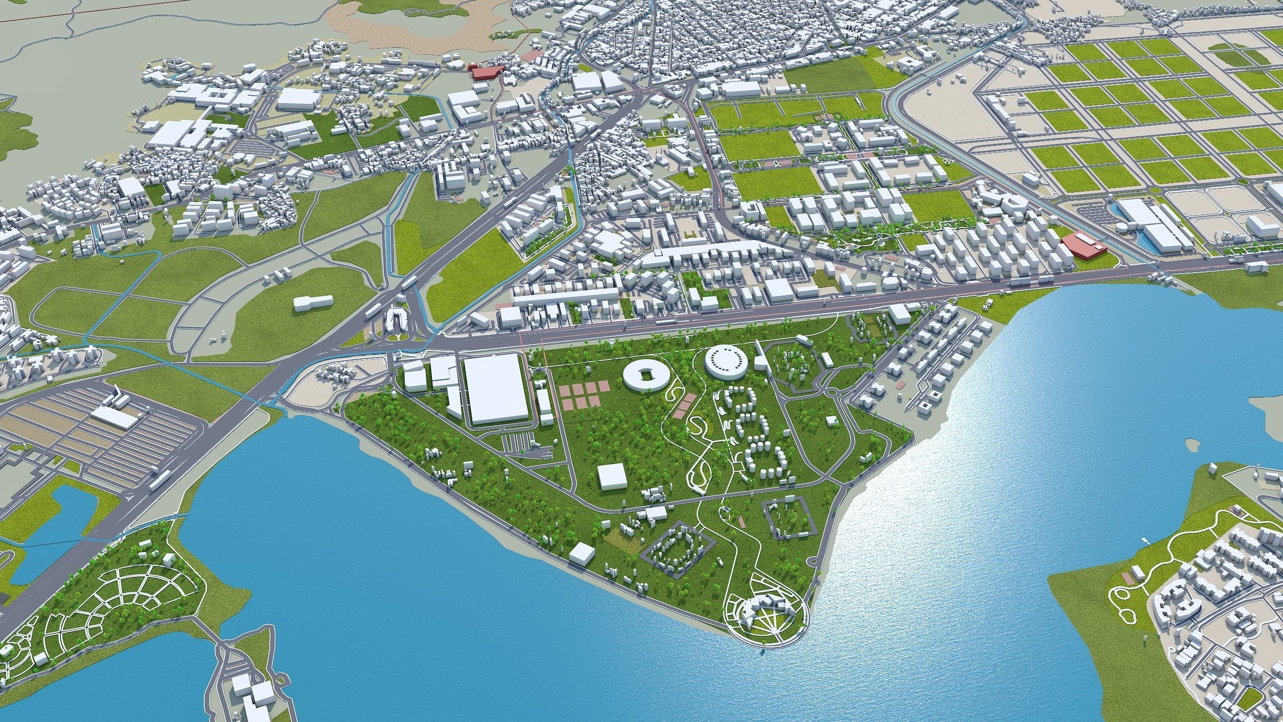 Barra da Tijuca Brazil Low-poly 3D model_6