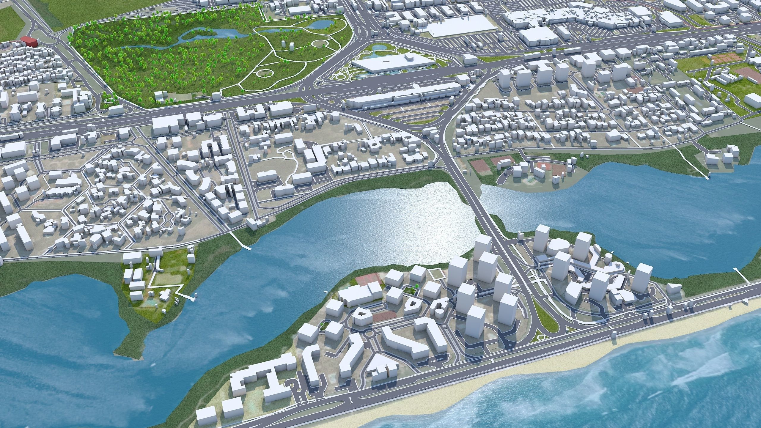 Barra da Tijuca Brazil Low-poly 3D model_1