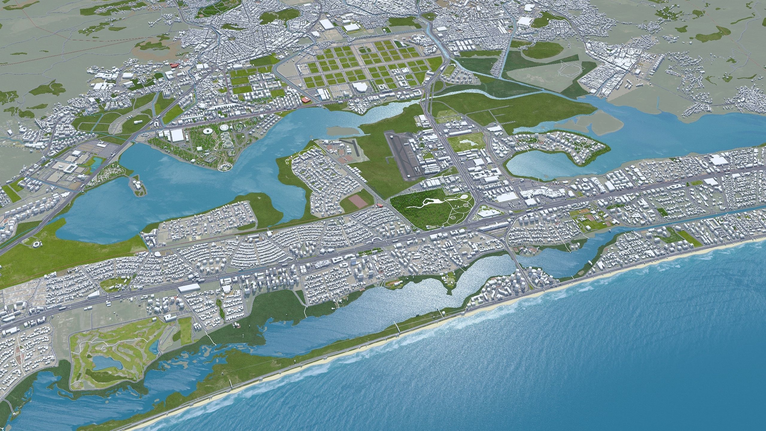 Barra da Tijuca Brazil Low-poly 3D model_3