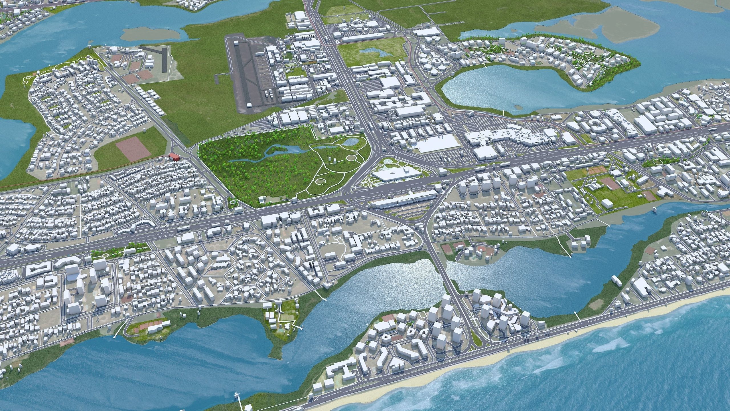 Barra da Tijuca Brazil Low-poly 3D model_2