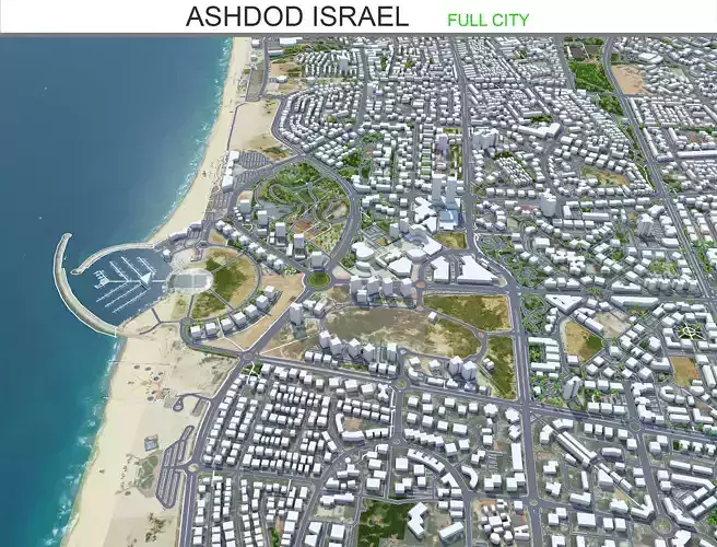 Ashdod Israel Low-poly 3D model