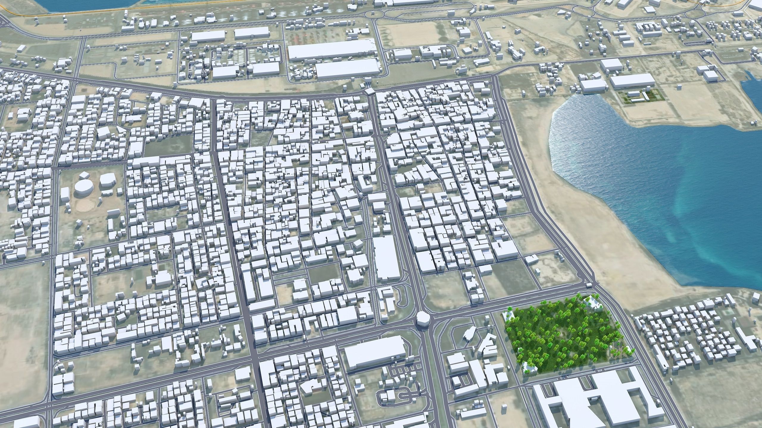 Al Jubail and Fanateer Beach Saudi Arabia Low-poly 3D model_1