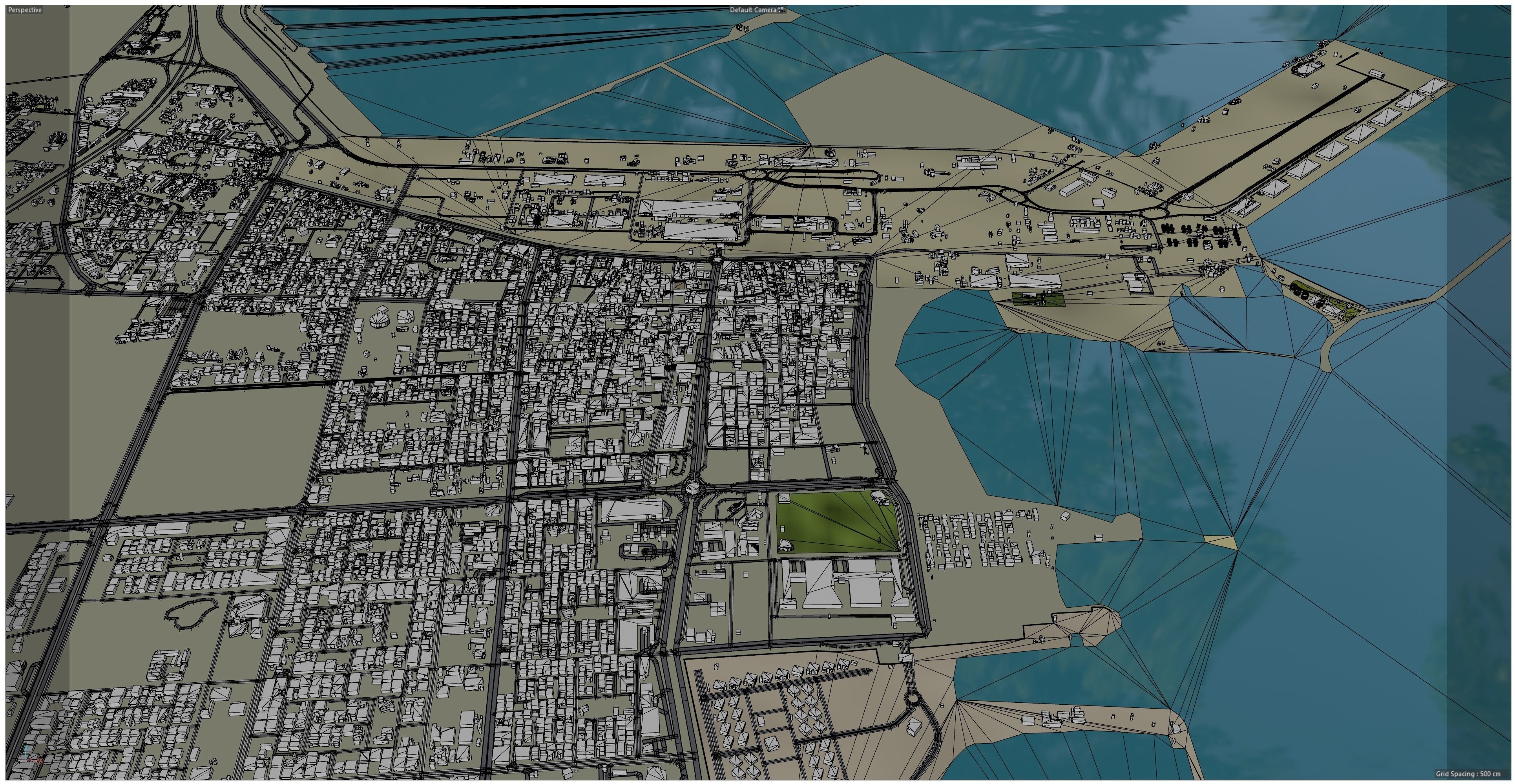 Al Jubail and Fanateer Beach Saudi Arabia Low-poly 3D model_9