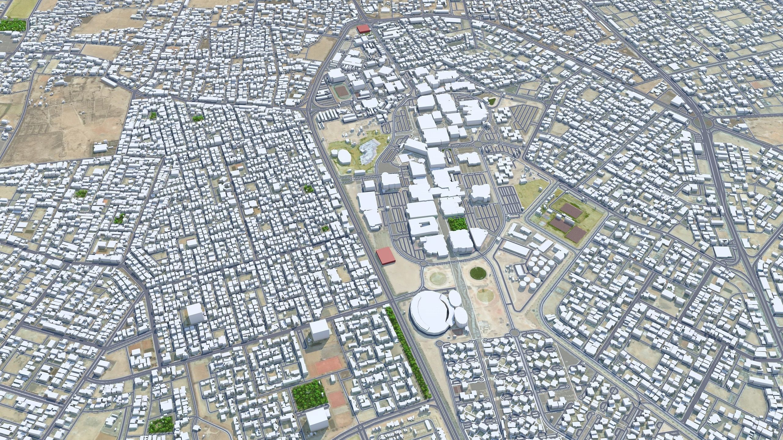 Al Hofuf Saudi Arabia Low-poly 3D model_3