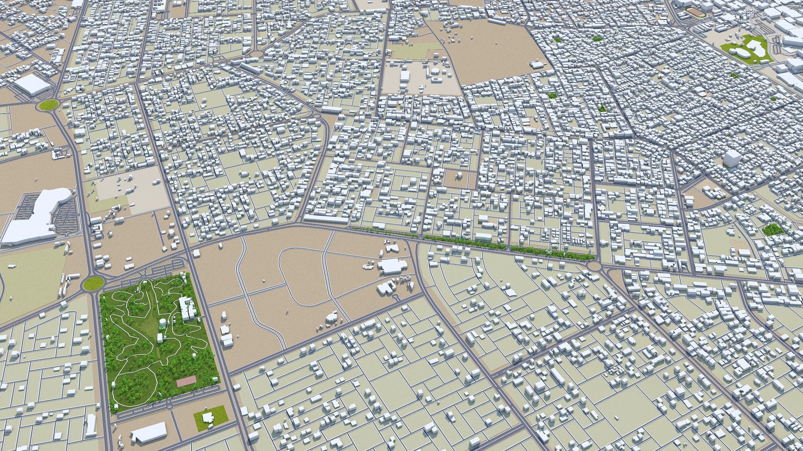 Al Hofuf Saudi Arabia Low-poly 3D model_8