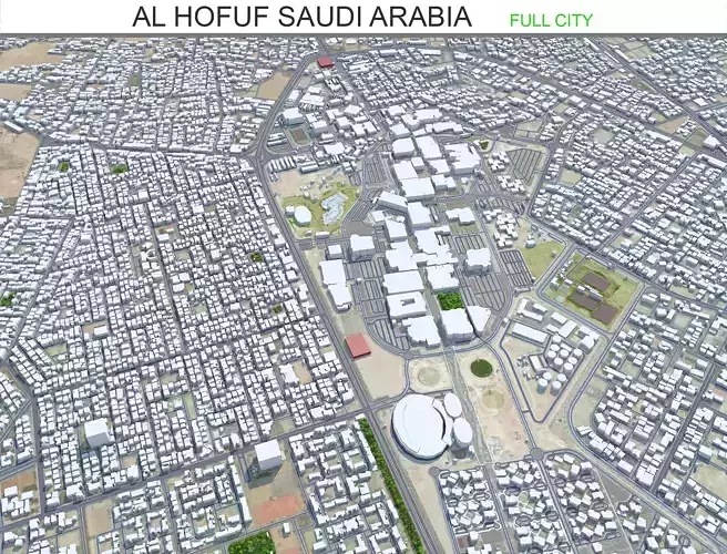Al Hofuf Saudi Arabia Low-poly 3D model