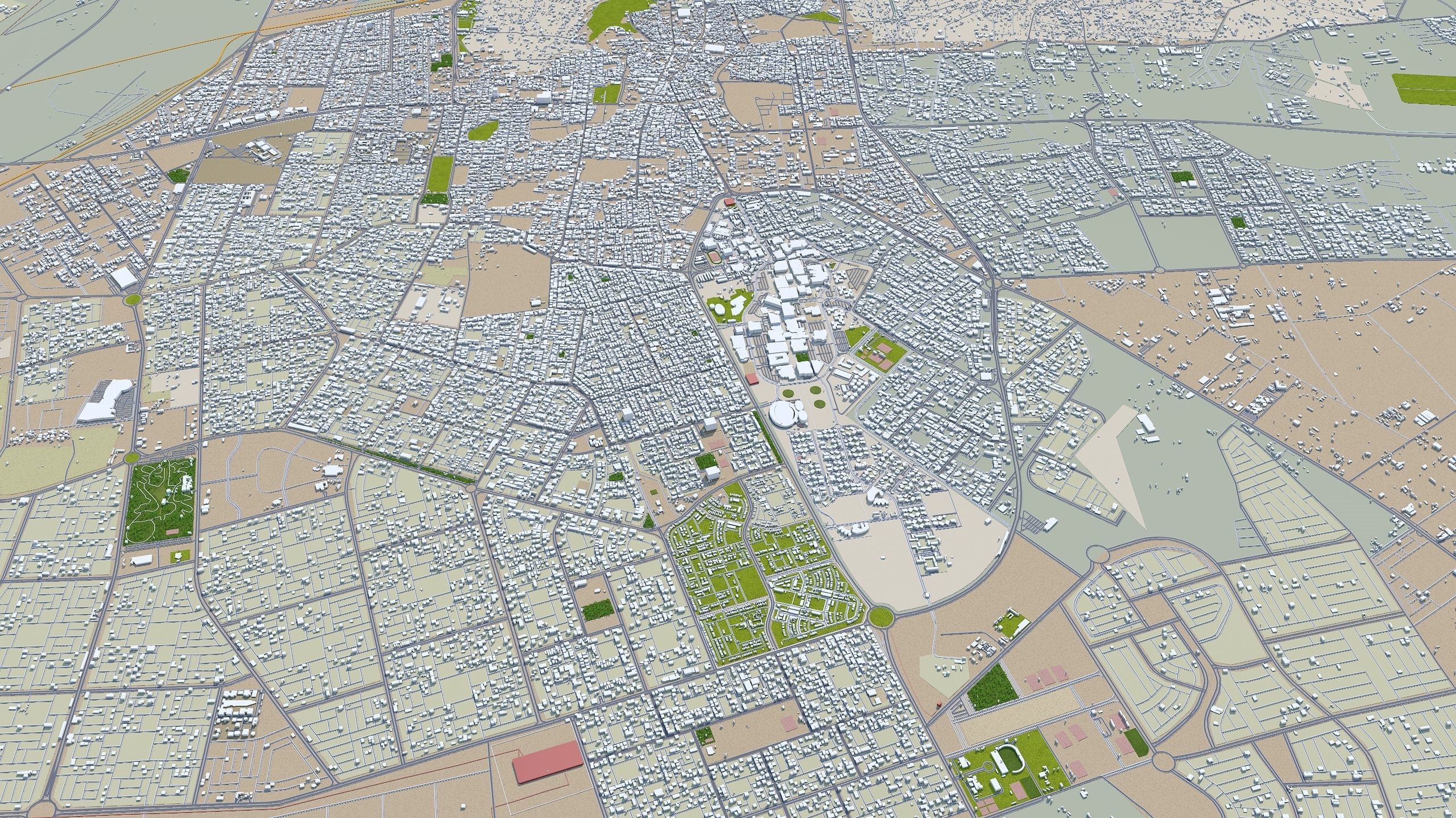 Al Hofuf Saudi Arabia Low-poly 3D model_5
