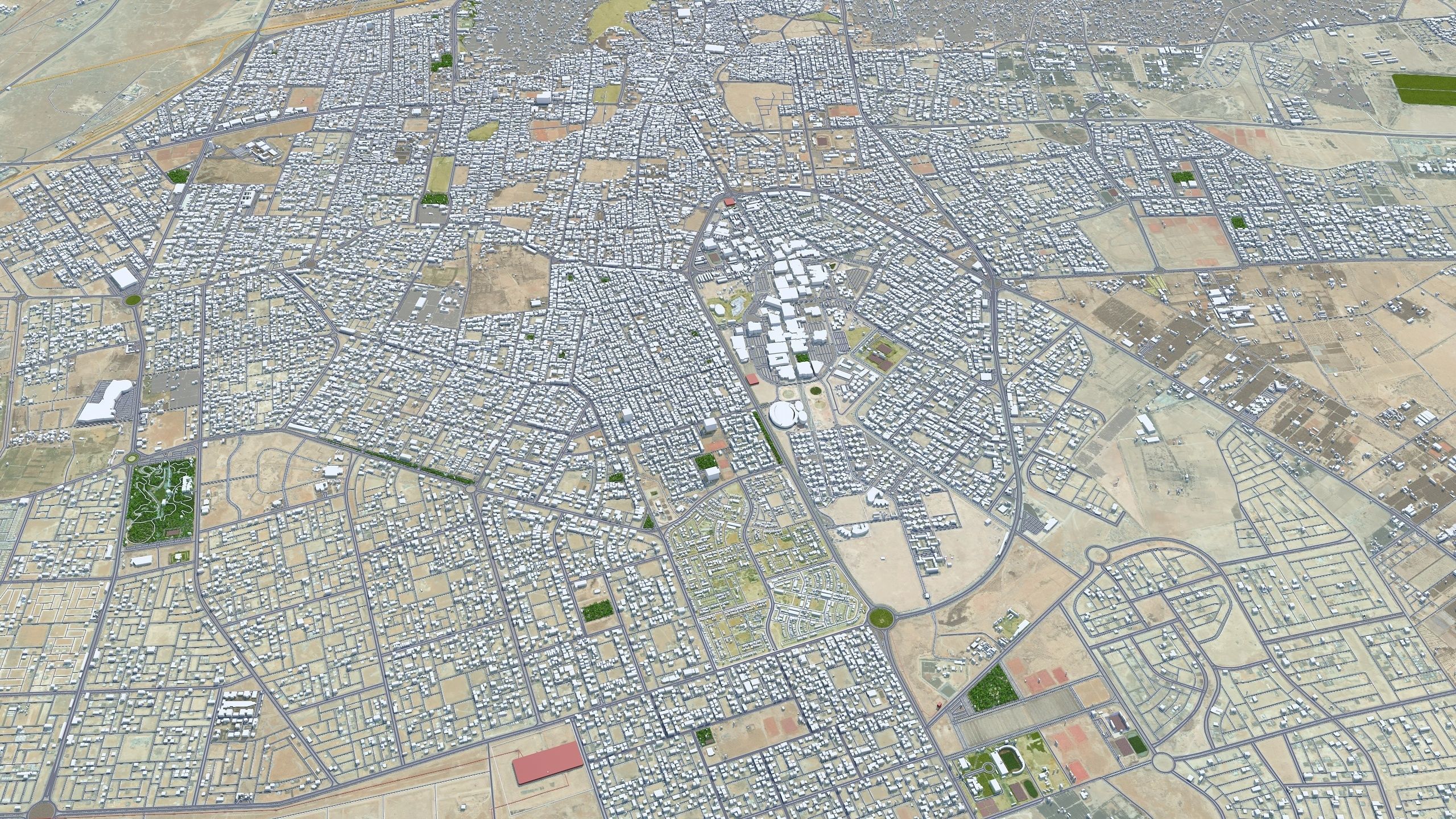 Al Hofuf Saudi Arabia Low-poly 3D model_4