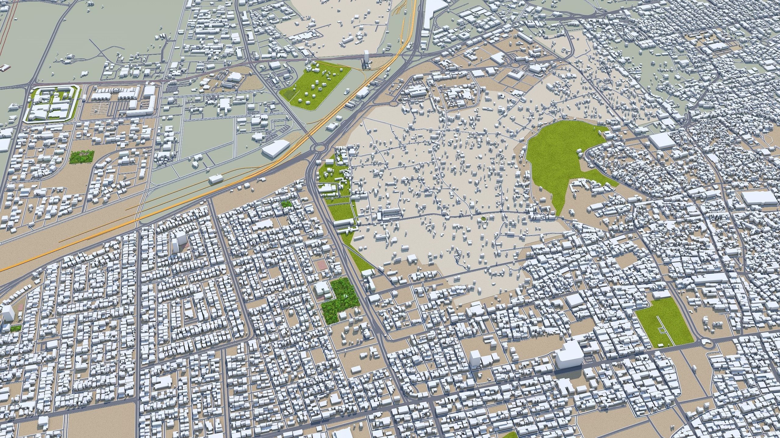 Al Hofuf Saudi Arabia Low-poly 3D model_7