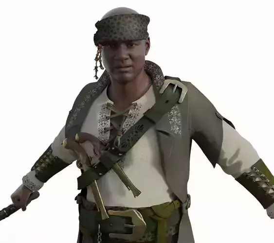 Pero The Good Pirate - Rigged