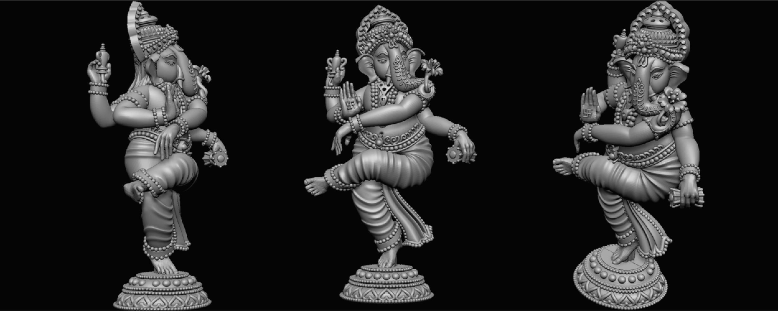 ganeshji hanumanji laxmiji ma durga shive others murti avaliable Low-poly 3D model_33
