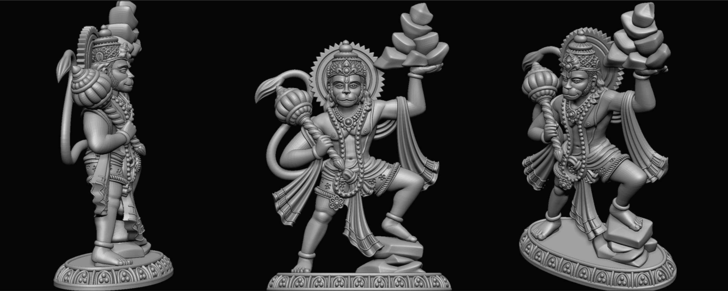 ganeshji hanumanji laxmiji ma durga shive others murti avaliable Low-poly 3D model_69