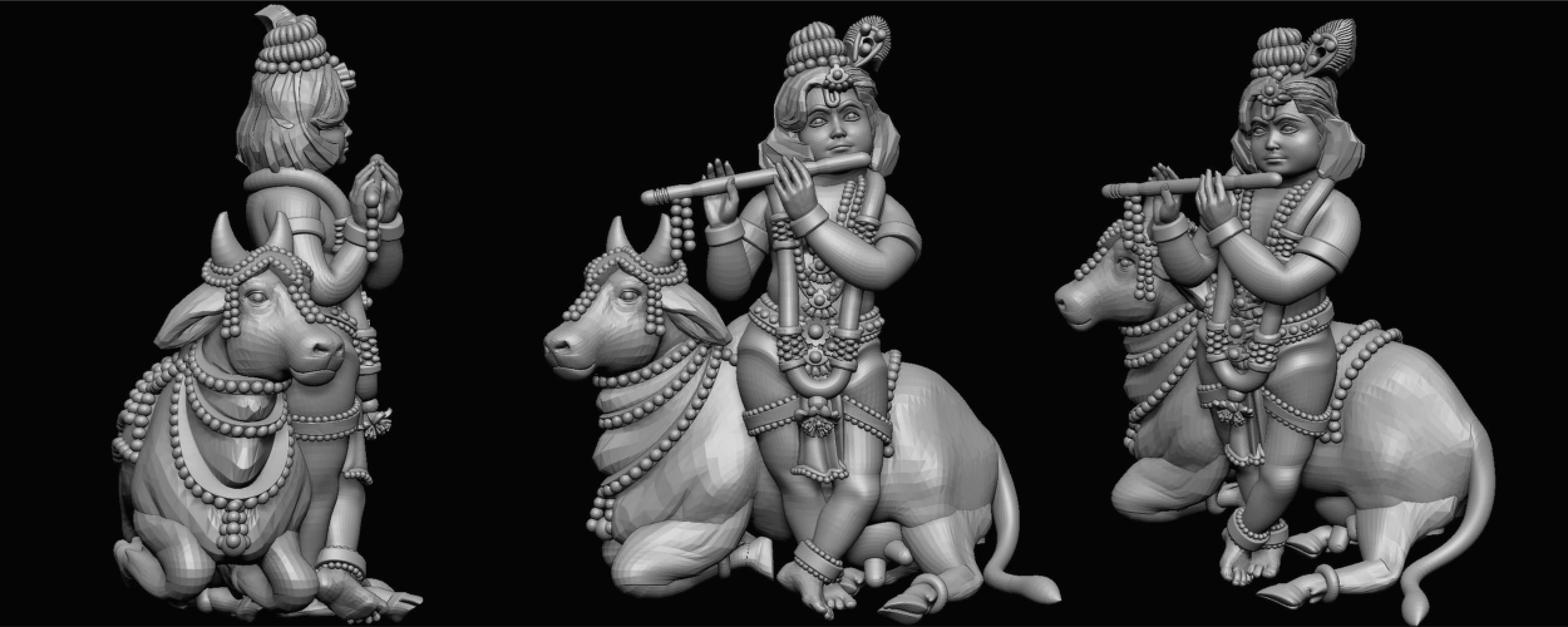 ganeshji hanumanji laxmiji ma durga shive others murti avaliable Low-poly 3D model_37