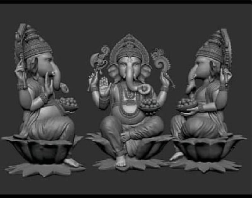 ganeshji hanumanji laxmiji ma durga shive others murti avaliable Low-poly 3D model_48
