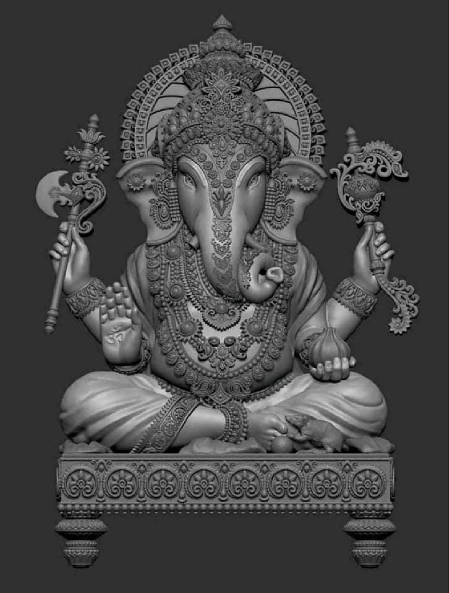ganeshji hanumanji laxmiji ma durga shive others murti avaliable Low-poly 3D model_17