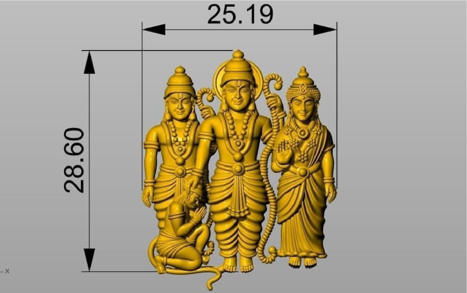 ganeshji hanumanji laxmiji ma durga shive others murti avaliable Low-poly 3D model_29