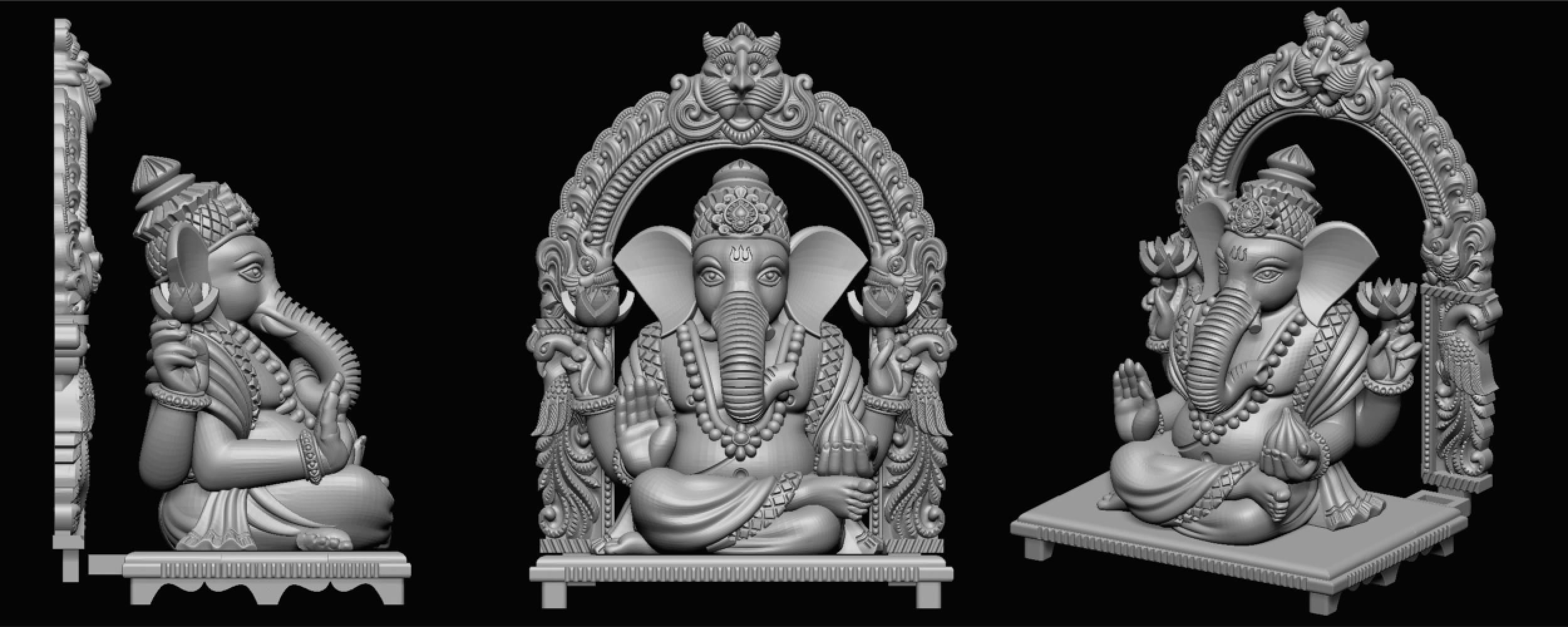 ganeshji hanumanji laxmiji ma durga shive others murti avaliable Low-poly 3D model_1