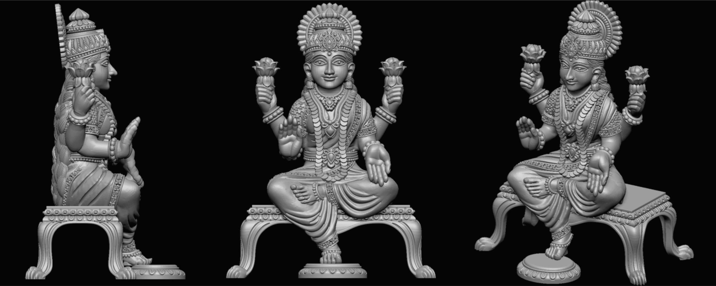 ganeshji hanumanji laxmiji ma durga shive others murti avaliable Low-poly 3D model_7