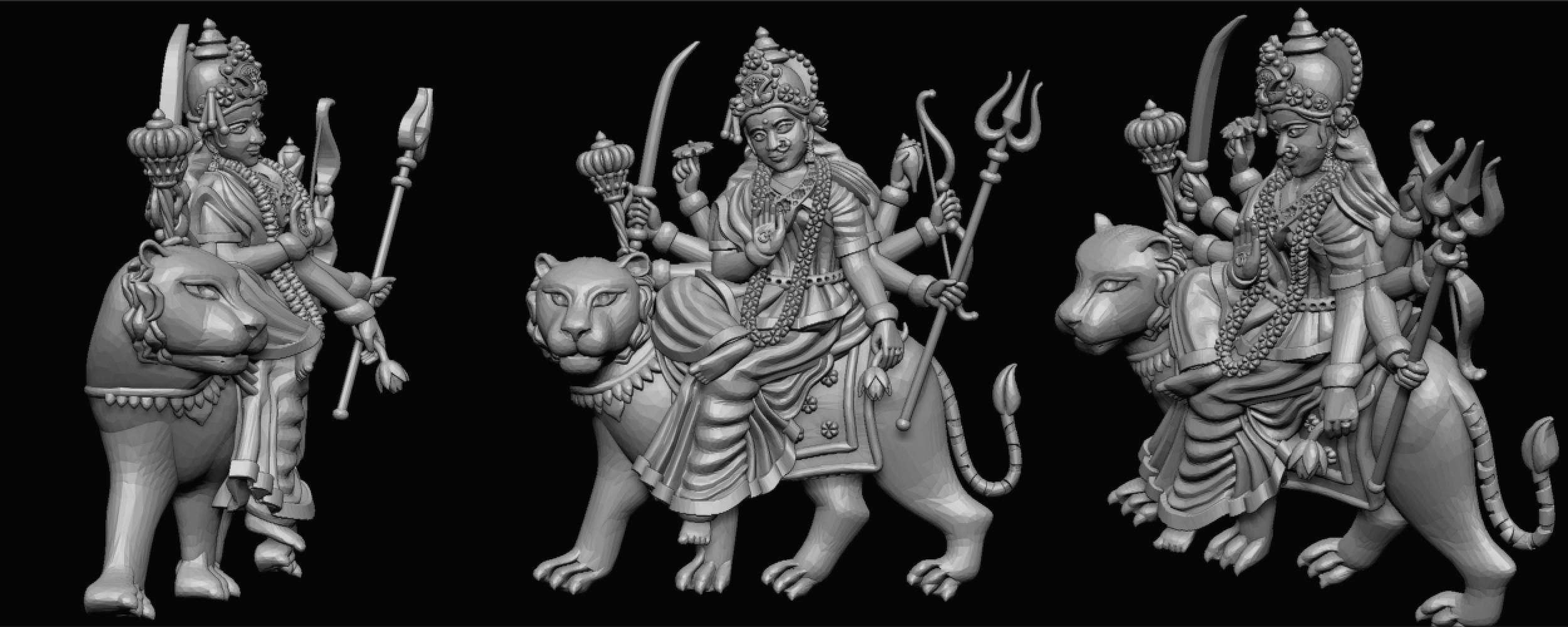 ganeshji hanumanji laxmiji ma durga shive others murti avaliable Low-poly 3D model_43