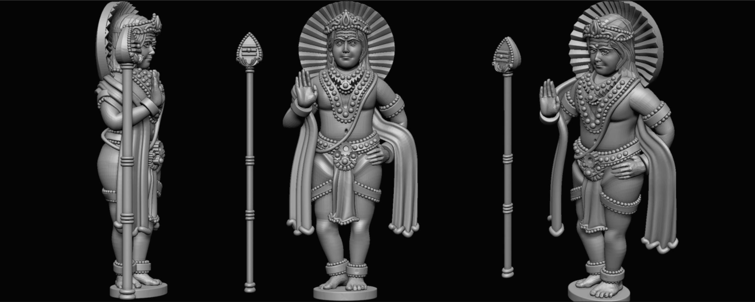 ganeshji hanumanji laxmiji ma durga shive others murti avaliable Low-poly 3D model_11