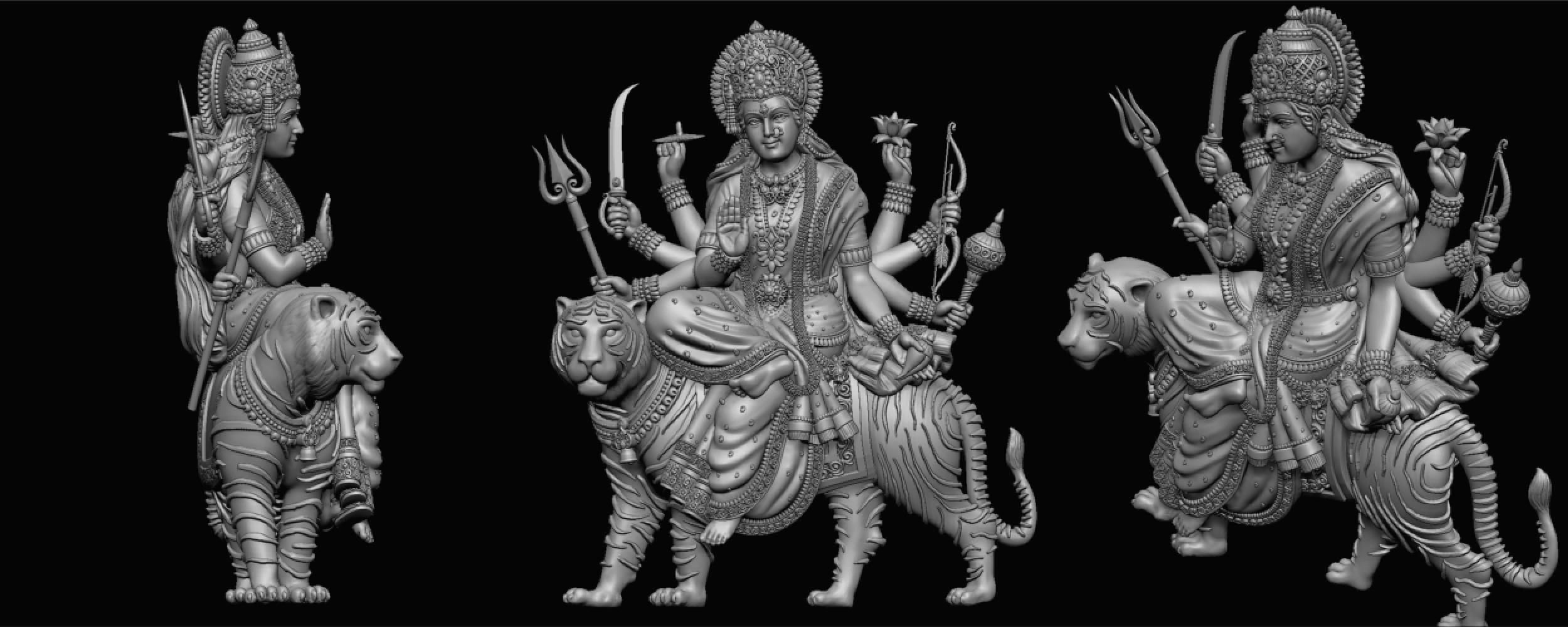 ganeshji hanumanji laxmiji ma durga shive others murti avaliable Low-poly 3D model_25