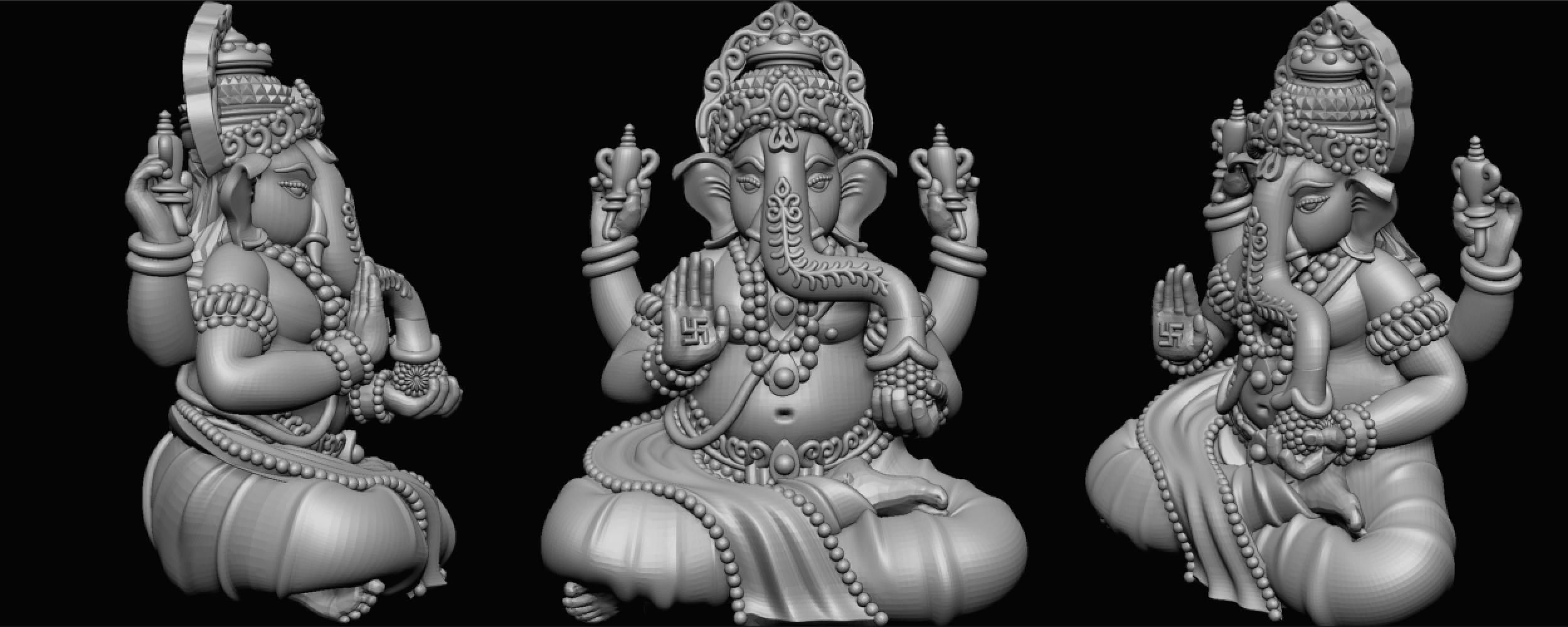 ganeshji hanumanji laxmiji ma durga shive others murti avaliable Low-poly 3D model_22