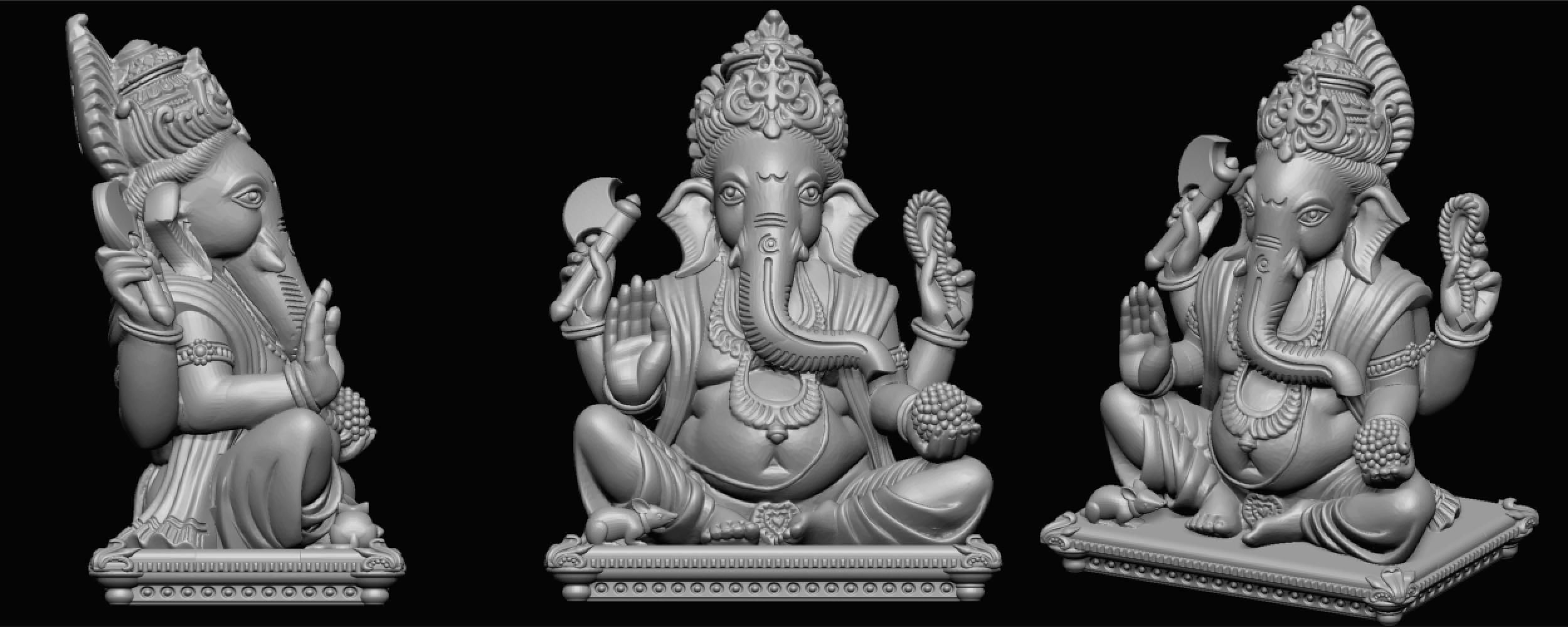 ganeshji hanumanji laxmiji ma durga shive others murti avaliable Low-poly 3D model_6