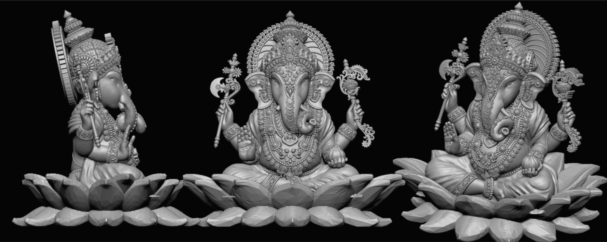 ganeshji hanumanji laxmiji ma durga shive others murti avaliable Low-poly 3D model_47