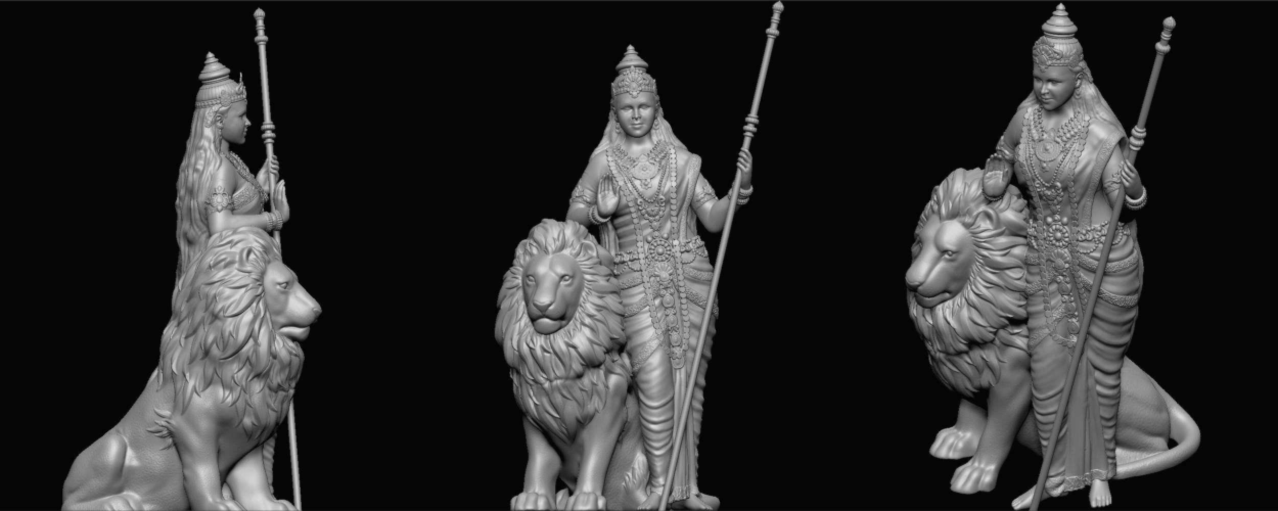 ganeshji hanumanji laxmiji ma durga shive others murti avaliable Low-poly 3D model_15