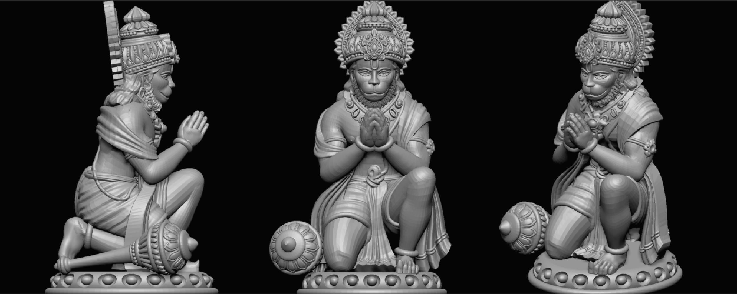 ganeshji hanumanji laxmiji ma durga shive others murti avaliable Low-poly 3D model_20