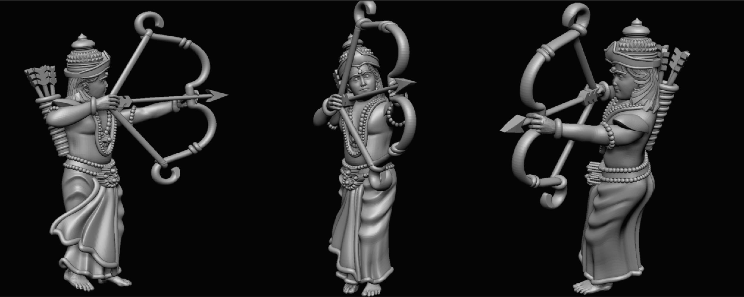 ganeshji hanumanji laxmiji ma durga shive others murti avaliable Low-poly 3D model_30