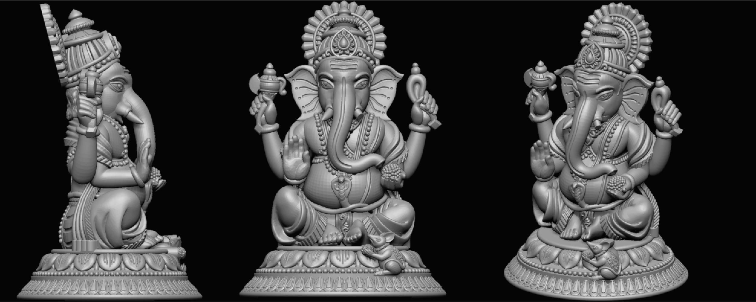 ganeshji hanumanji laxmiji ma durga shive others murti avaliable Low-poly 3D model_8
