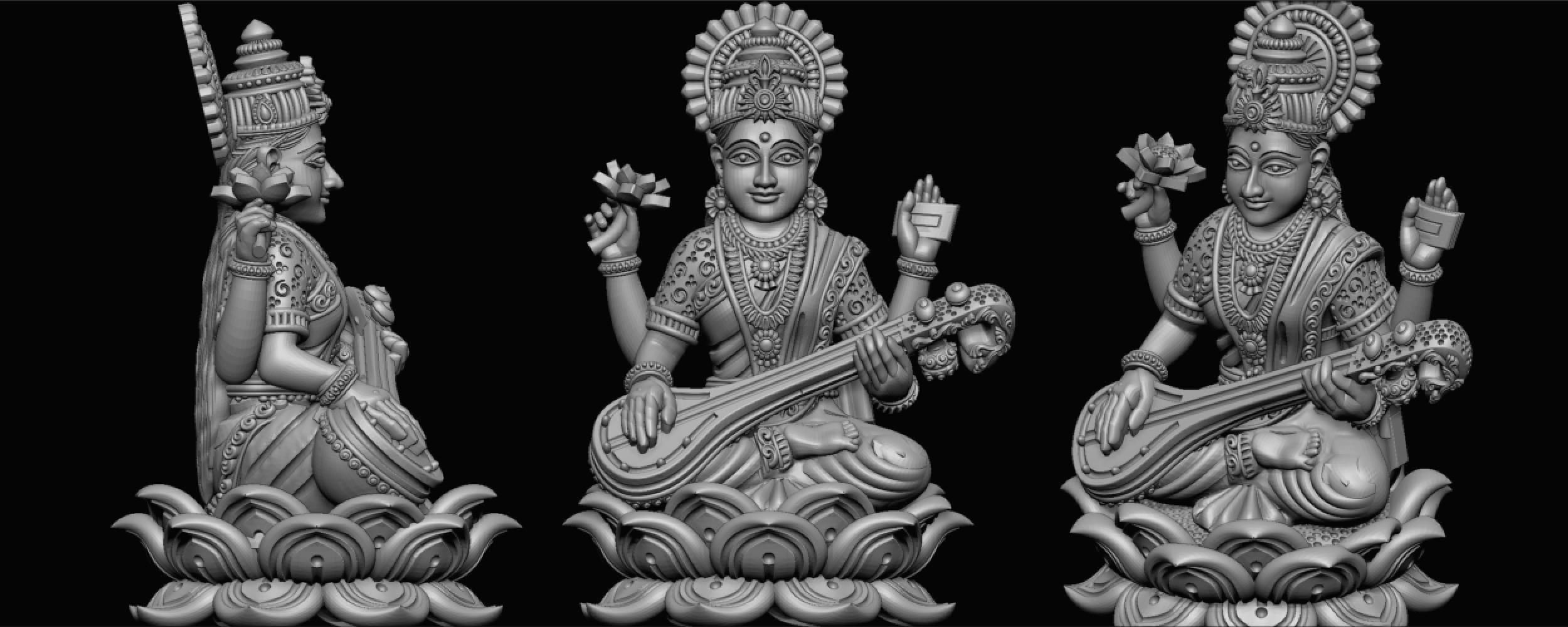 ganeshji hanumanji laxmiji ma durga shive others murti avaliable Low-poly 3D model_67