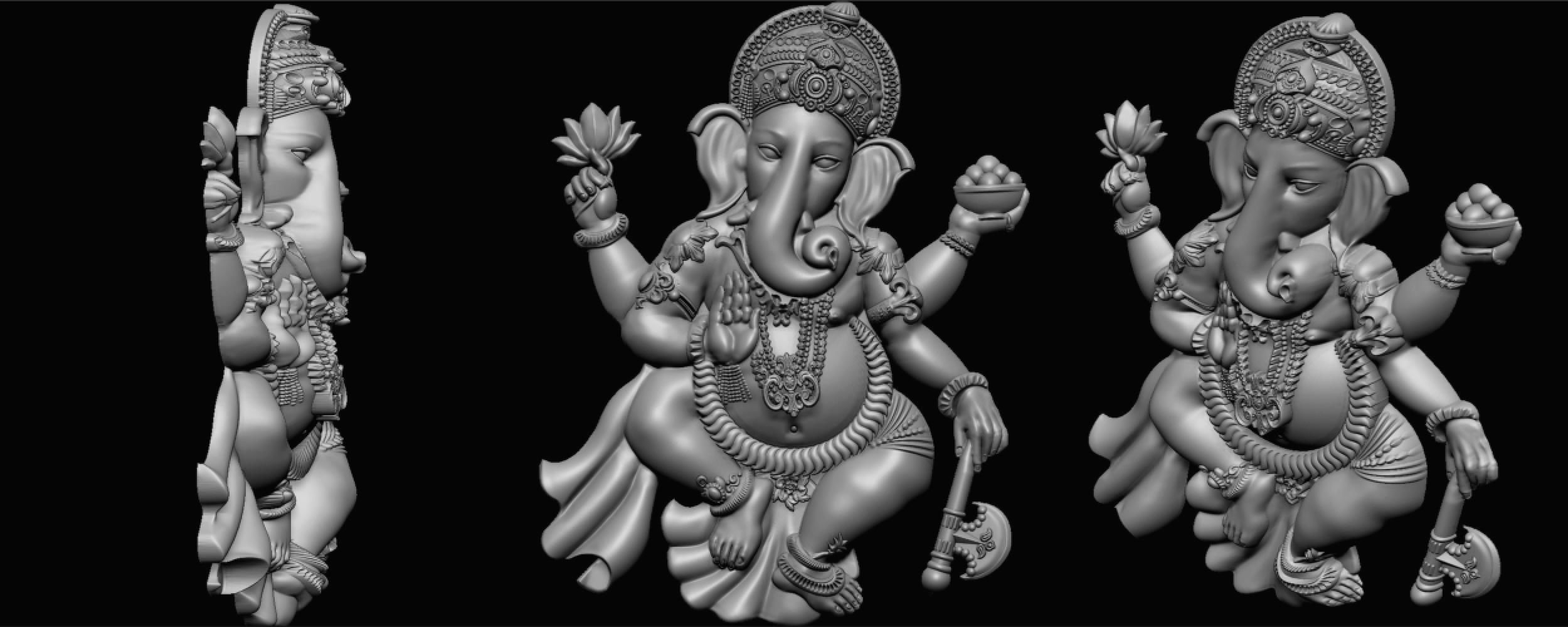 ganeshji hanumanji laxmiji ma durga shive others murti avaliable Low-poly 3D model_45