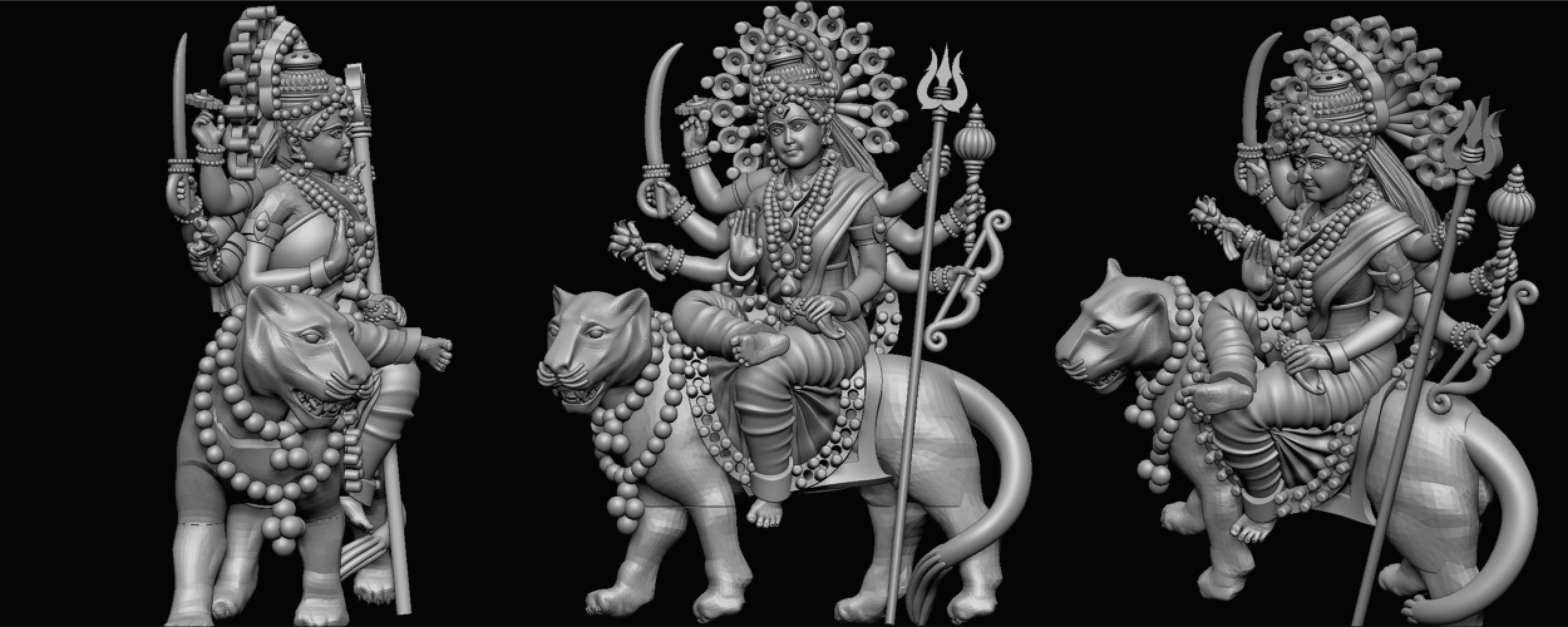 ganeshji hanumanji laxmiji ma durga shive others murti avaliable Low-poly 3D model_44