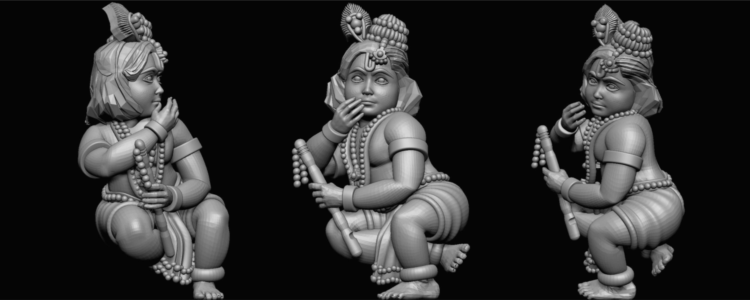 ganeshji hanumanji laxmiji ma durga shive others murti avaliable Low-poly 3D model_12