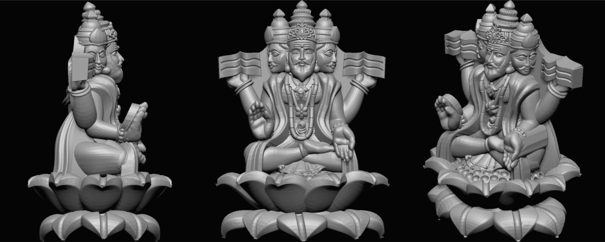 ganeshji hanumanji laxmiji ma durga shive others murti avaliable Low-poly 3D model_16