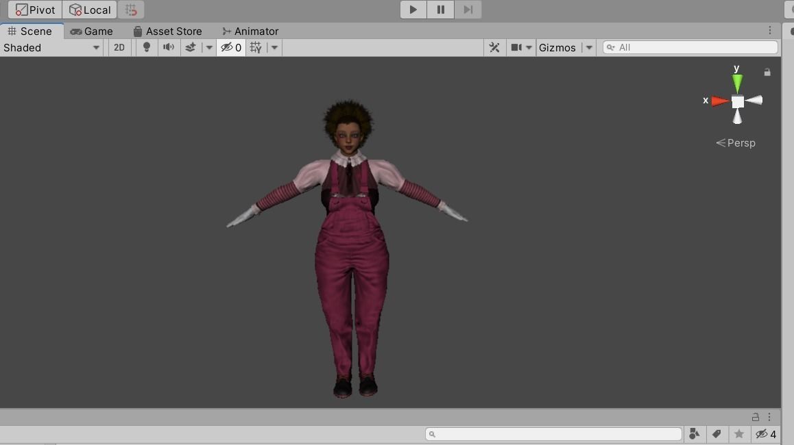 AAA 3D REALISTIC CHARACTER - FEMALE CLOWN COSPLAY Low-poly 3D model_19