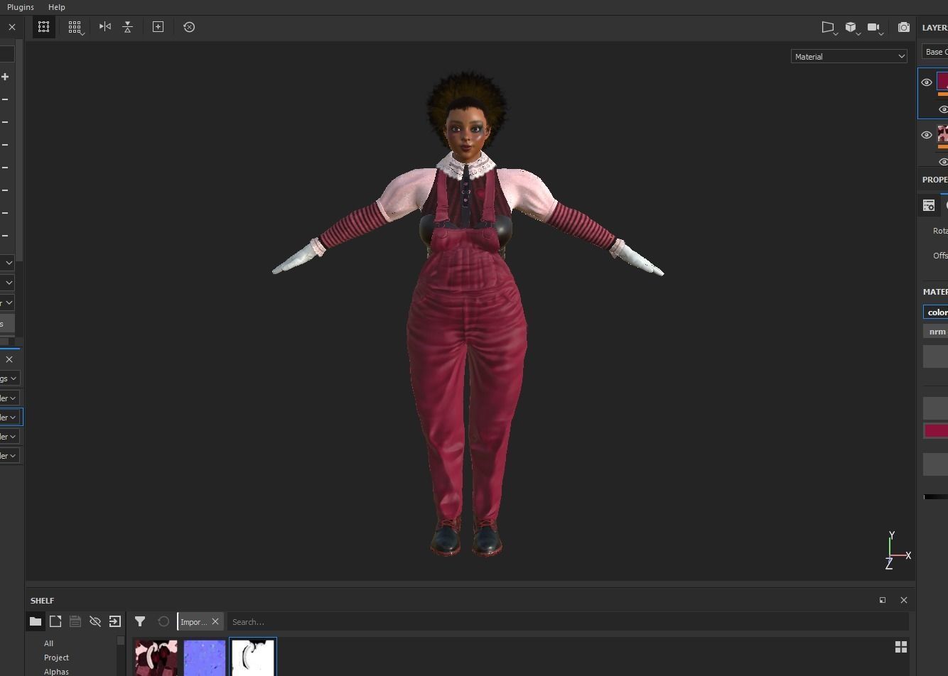 AAA 3D REALISTIC CHARACTER - FEMALE CLOWN COSPLAY Low-poly 3D model_18