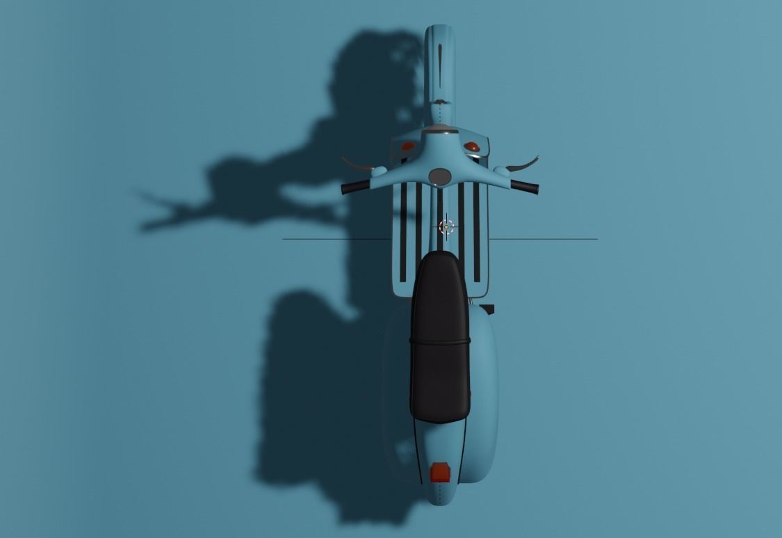 scooter Low-poly 3D model_3