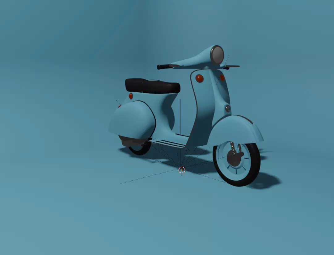 scooter Low-poly 3D model_0