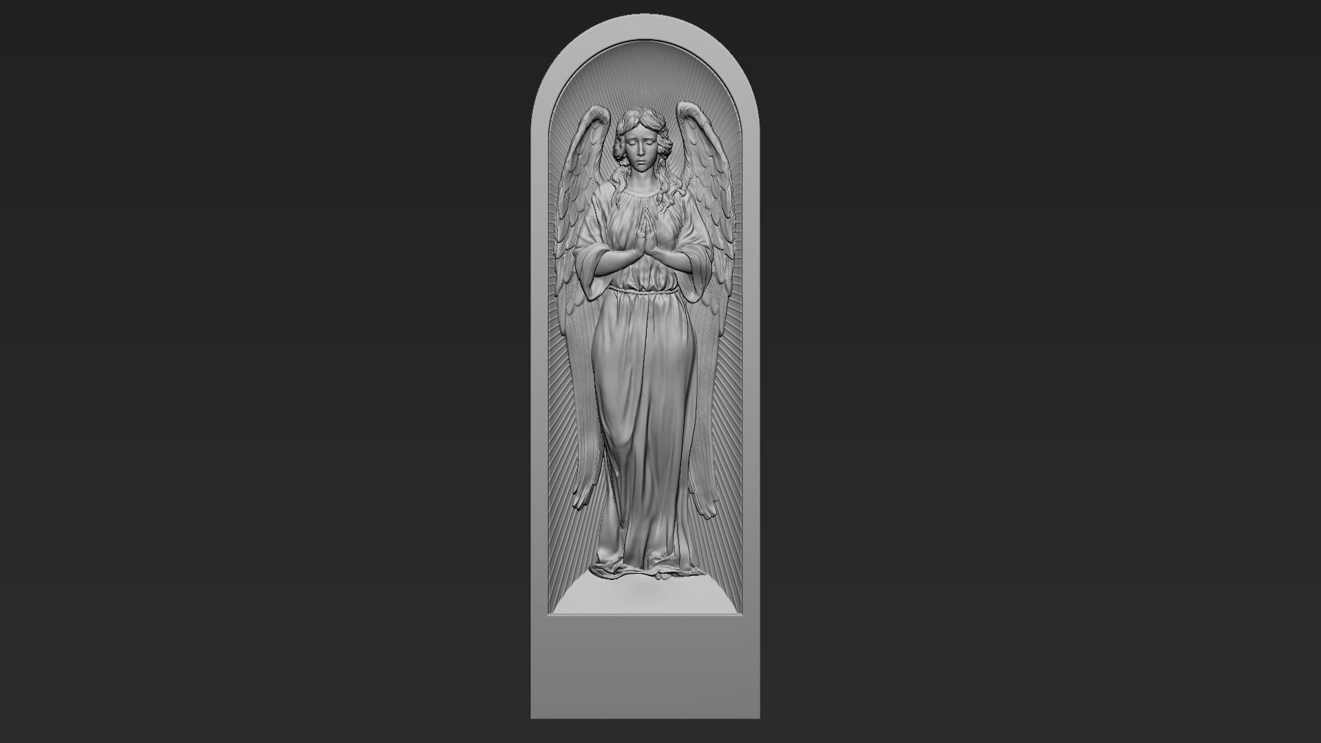 Angel Relief 04 3D print model_3
