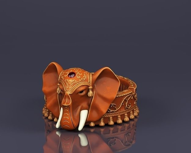 S00053 Elephant-Shaped Ashtray Low-poly 3D model