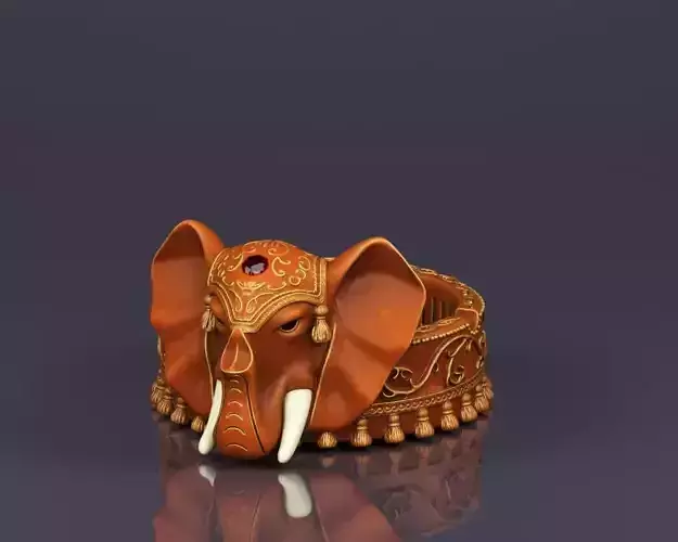 S00053 Elephant-Shaped Ashtray