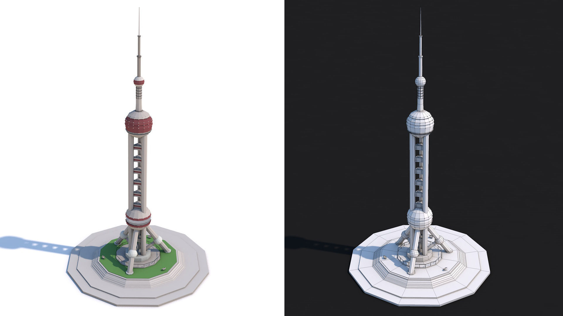 World Landmarks Monument  Mega Pack Collection Low-poly 3D model_26