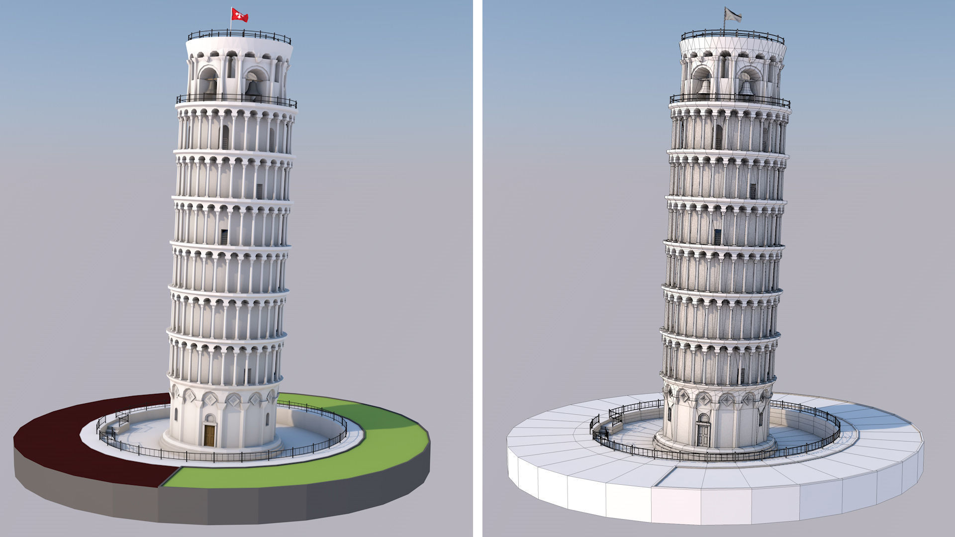 World Landmarks Monument  Mega Pack Collection Low-poly 3D model_24