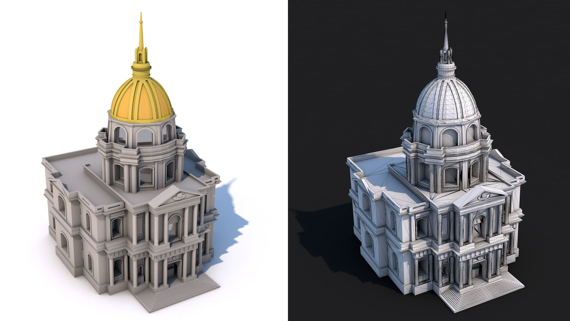 World Landmarks Monument  Mega Pack Collection Low-poly 3D model_34