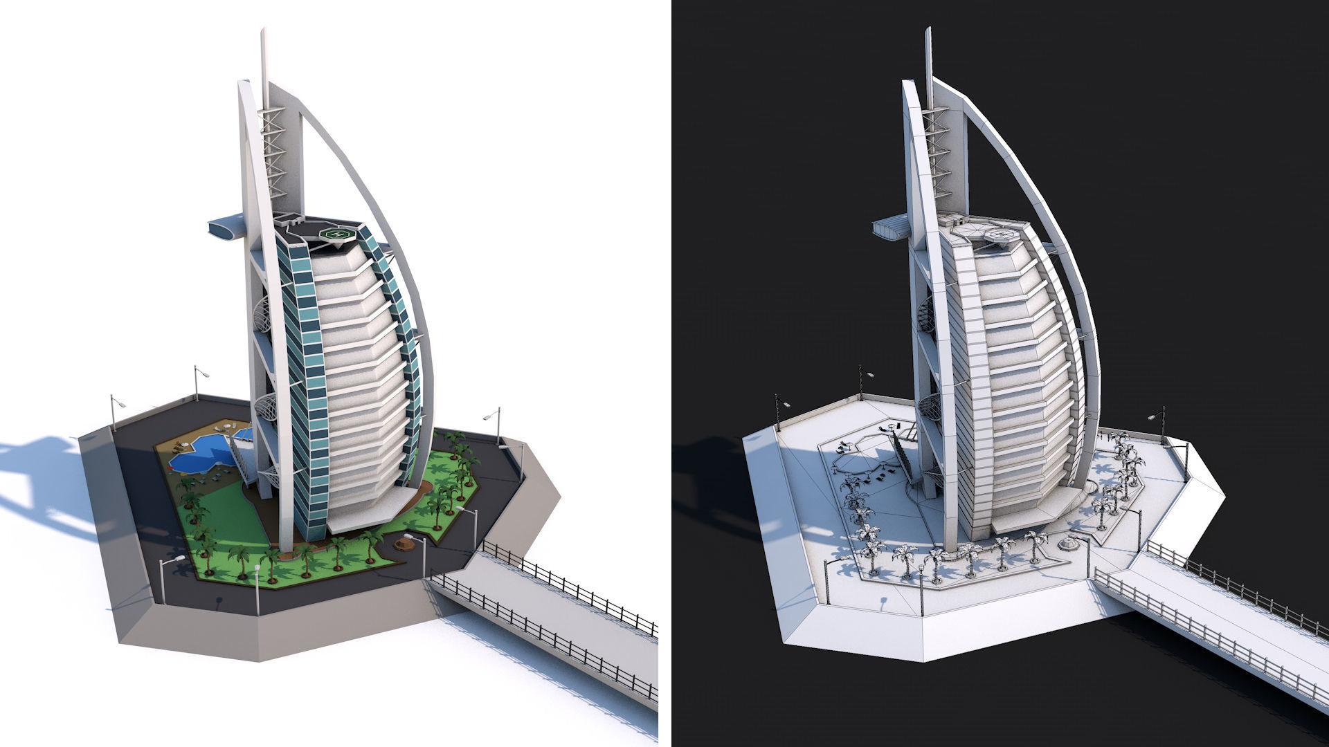 World Landmarks Monument  Mega Pack Collection Low-poly 3D model_29