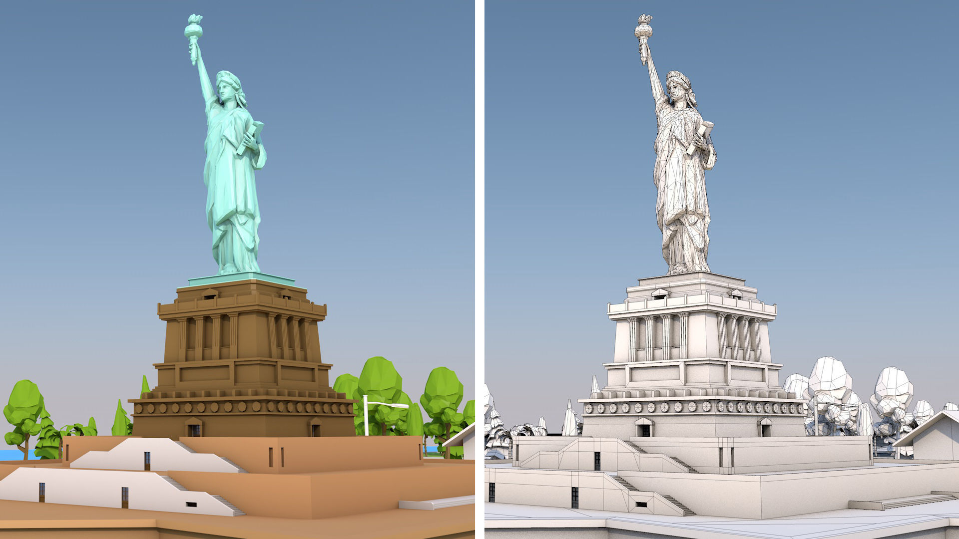 World Landmarks Monument  Mega Pack Collection Low-poly 3D model_20