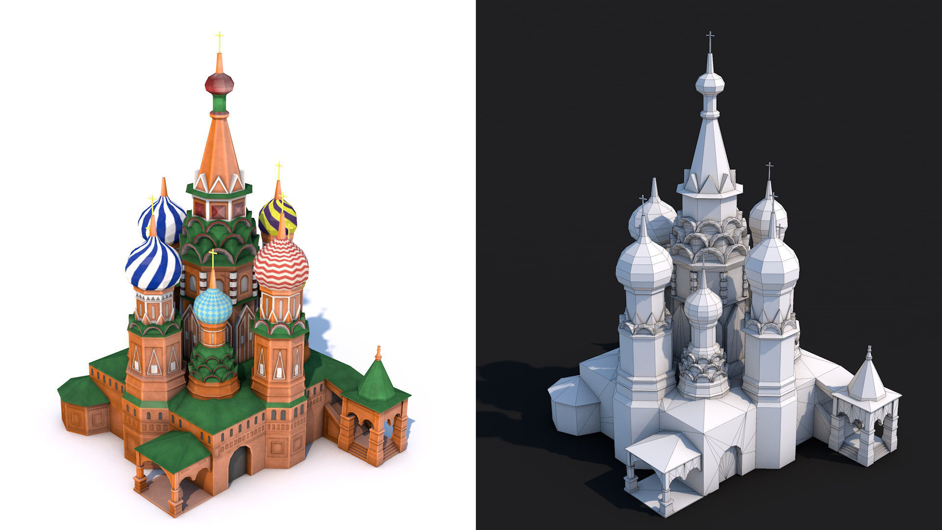 World Landmarks Monument  Mega Pack Collection Low-poly 3D model_36